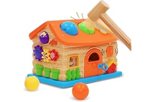 Arkyomi Montessori zabawka dla dzieci od 1 roku życia, 12 w 1, zabawka motoryczna, zabawka dla dzieci od 1, 2, 3, 4 lat, prezent urodzinowy dla chłopców i dziewczynek, pudełko na prezent urodzinowy