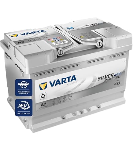 パーツ VARTA SILVER AGM DYNAMIC LN6 12V 105Ah Silver Dynamic AGM Start Stop xEV 105Ah 950A : Amazon.es: Coche y moto