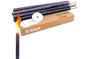 Krause & Sohn Wachsfackeln 120 Min. Brennzeit 2 Stunden Wanderung Lagerfeuer Fackel Wachsfackel (10)