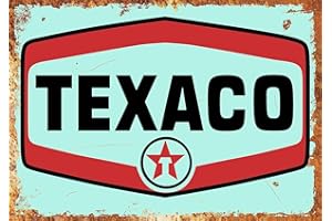 LBS4ALL Texaco Metal Sign petrol Retro Vintage Metal Nostelgic Sign Petrol Oil Garage (Size Small A5 (200x150mm)