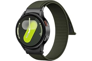 AMSKY One Click nylonowy pasek 20 mm, kompatybilny z Samsung Galaxy Watch 6 40 mm, 44 mm, Galaxy Watch 7 4 5, 6 4 Classic 47 mm, 43 mm, 46 mm, 42 mm, 5 Pro 45 mm, zapięcie na rzepy, sportowy pasek