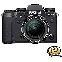 Fujifilm X-T3 26.1 MP Mirrorless Camera with XF 18-55 mm Lens (APS-C X-Trans CMOS 4 Sensor, X-Processor 4, EVF, 3" Tilt Touchscreen, Fast & Accurate AF, Face/Eye AF, 4K/60P Video) - Black