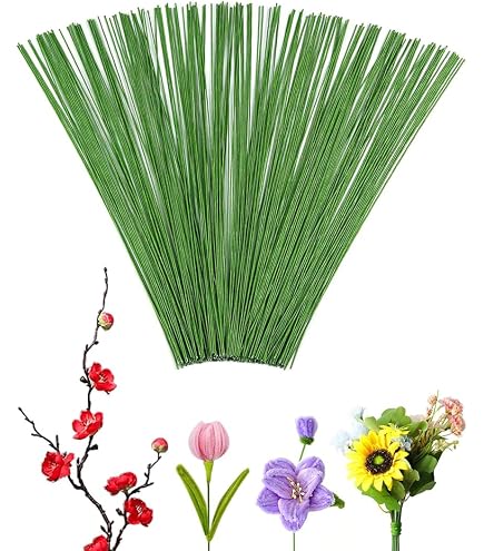 100 fili per fiori, steli di fiori, con 1 rotolo di nastro