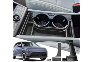 SXCY for 2024 2025 Hyundai Kona EV Center Console Organizer for 2024 2025 Hyundai Kona EV Accessories Cupholder Oragnizer Tray for 2024 2025 Kona EV Console Organizer [Only Fit 2024 2025 Kona EV]