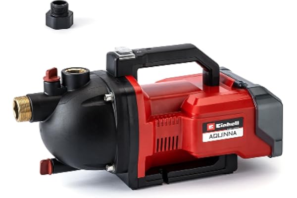 Einhell Pompe d'arrosage sans fil AQUINNA 36/30 - Solo Power X-Change (36V, bouchons de remplissage et de purge, protection thermique, poignée de transport) Livré sans Batterie ni Chargeur