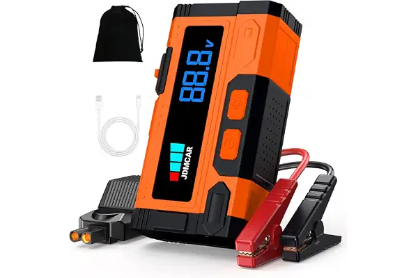 JDMCAR Arrancador de Baterias de Coche - 𝟏𝟎𝟎𝟎𝟎𝐀 𝟏𝟐𝐕 Jump Starter