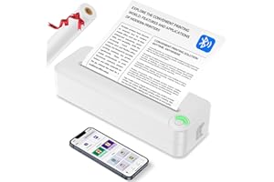 Cozion A4 Thermal Printer, X8-Portable Bluetooth Printer for Travel, Office, School, Home, Wireless Inkless Printer 203DPI Compatible with Phone&Laptop, Mobile Printer Support A4 Thermal Paper Roll