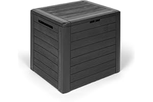 ‎KREHER Kreher Kompakte Kissenbox/Aufbewahrungsbox in Anthrazit mit 140 Liter Volumen. Robust, abwaschbar und einfach im Aufbau!