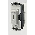 MK Electric Grid Plus 20 Amp 2 Way SP Secret Key White Switch Module with EMG LTG Test Mark