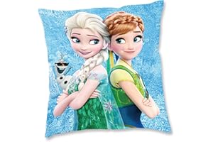 Oirigaga Kissenbezug, Kinder Kissenhülle Eiskönigin Zierkissenbezüge, Cartoon Eisa Anla Prinzessin Kopfkissenbezug mit Reißverschluss für Bett Sofa Stuhl Couch Auto und Mädchen Geschenke, 45x45cm