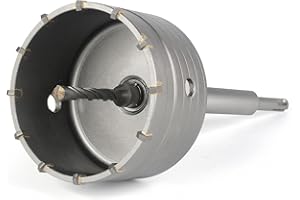 Scie Cloche à Béton de 100 mm BINOTA, Forets Circulaires, Scie Cloche, avec Tige SDS Plus, pour Béton, Ciment, Mur de Briques, Maçonnerie en Pierre