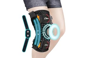 Cilnos Genouillère pour Déchirure du Ménisque, Genouillere Arthrose Genou avec Stabilisateurs Latéraux Amovibles, Attelle Genou pour Soulagement de Douleur, Arthrite - Homme et Femme (Taille Suppl)