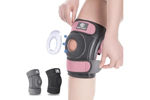 MAYKI Knee Brace with Patella Gel Pad for Women 1 PCS, Adjustable Breathable Knee Supports for Arthritis/Ligament Damage, Running/Weight Lifting