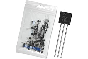 Transistor 2N2222A para transistores de unión bipolares de potencia de canal N TO-92 NPN 100PCS GuuYebe