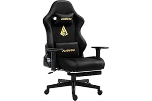 Andyou Gaming Chair, Ergonomic Computer Chair with Footrest, Headrest, Lumbar Support, Height Adjustable PC Chair, Gaming Chair for Adults, Comfortable Game Chair