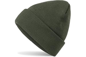 HATSATAR Hatstar Wintermütze | Damen Beanie Mütze | Herren Feinstrick Beanie | für Frauen Männer Unisex | Cuffed Hats Weich & Warm
