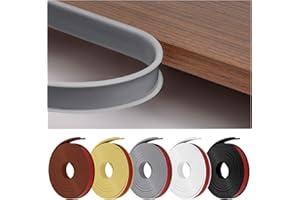 flintronic Bordatura Autoadesiva per Mobili Forma di U, 3m×12mm Nastro Perimetrale per Mobili Flessibile, Striscia di Protezione del Bordo del Desktop per Fai-da-te, Armadi, Bordi di Piani di Lavoro