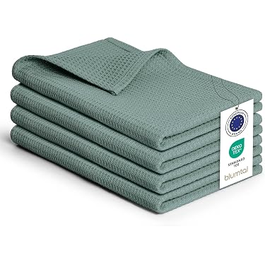 YUNHENTONG Lot De 2 Torchons Cuisine Printemps Microfibre 40x60cm - Vert