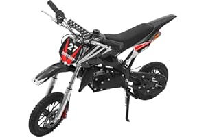 Zoobotanica 49cc Dirt Bike,Kinder Jugend Crossbike Pocket Cross,8 Zoll 2-Takt Motorrad Motorbike,Hand-Zug-Start-Methode,Scheibenbremsen,Bis 50 km/h, Max 80kg, Motorsport Pocket Crossbike