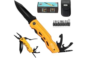 Nóż kieszonkowy RoverTac Multitool na prezenty dla taty, prezenty dla taty od córki, syna, żony, prezenty dla taty na urodziny, Boże Narodzenie, Dzień Ojca, fajne gadżety dla taty