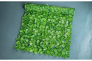 Bprtcra Hiedra artificial para jardín, protección visual para balcón, hojas, vallas, setos y hojas de hiedra artificial (0,5 x 1 m)
