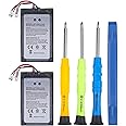 2 x 2000 mAh PS4/PS4 Pro Controller Battery, YISHDA Li-Ion Internal Upgrade Battery Replacement for Sony Playstation 4 Dualshock 4 CUH-ZCT2 CUH-ZCT2E CUH-ZCT1E CUH-ZCT1U with 4 Repair Tool Kits
