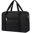 Travel Duffel Bag Foldable Weekender Overnight Bag for Men Women Lightweight Carry on Tote Bag For Spirit Airlines, Black, 17.7 x6.30x12.60 Inch, Stylish