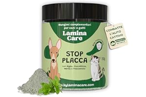 Lamina Care - Integratore Naturale per Pulizia Denti Cane e Gatti con Alghe Kelp per Migliorare Alito Cane Cattivo, Polvere Sciogli Tartaro Cane di Sapore Gradevole, Alternativa a Spazzolino Per Cani