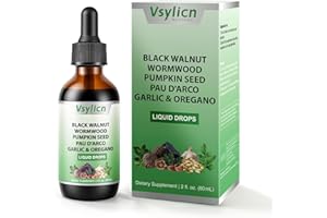 VSYLICN Wormwood Black Walnut Clove Drops for Parasite Cleanse & Gut Health | Support Colon Detox for Humans Health Intestinal | for Detox Cleanse and Digestive Well-Being | 60ml Vegan Drop