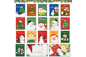 MEISHANG 40 Piezas Cuaderno Navidad,Mini Libretas Navidad-Con 16 Diseños Diferentes.Papá Noel,Muñeco de Nieve,Árbol de Navidad-Libretas Navidad,Para Regalos Escolares y de Oficina