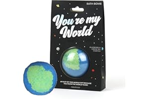 You are My World Bath Bomb | Blueberry and Green Tea Scented Bath Bomb | Gift Republic Earth Shaped Bath Time Fun