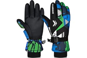 ‎VOBUKE VOBUKE Handschuhe Kinder Winter Skihandschuhe Junge Mädchen wasserdichte Sport Fahrradhandschuhe Winddicht Dicke Laufhandschuhe für Outdoor Snowboard Skifahren Radfahren Wandern von 3-9 Jahre