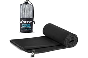Fit-Flip Microfibre towel - compact, ultra lightweight & fast drying travel towel - the perfect sports, gym & beach towel, ca