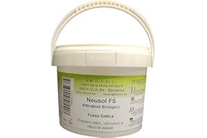 Neusol FS - Attivatore biologico Trattamento Batteri Enzimi Fossa settica Pozzo nero Elimina gli odori Migliora la filtrazione Previene gli intasamenti Riduce lo svuotamento/pulizia