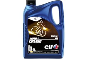 TOTAL ELF MOTO 4 CRUISE 20W50 4L - Premium Motorcycle Engine Oil Racing Mineral Oil