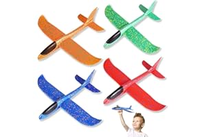 LOVEXIU 3Avion Polystyrene Enfant,Avion Jouet Mousse 4 Pack,Planeur Enfant,Planeur Polystyrene,Avion Jouet Enfants,ModèLe Mousse pour Enfants GarçOns Filles Jeux De Plein Air