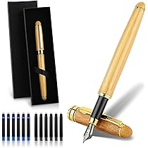 Penna Stilografica Lussuosa In Metallo - Punta 0.5mm Con 10 Cartucce Inchiostro, Ideale Per Ufficio E Regali - Foto 8