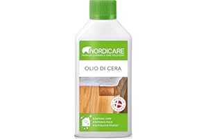 Nordicare Olio di cera dura [500ml] incolore per la cura del legno I Cera per legno olio incolore per vari tipi di legno I Cera olio per legno, olio di cera per legno