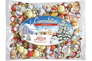 LAICA CIOCCOLATINI AL LATTE ASSORTITI SOGGETTI NATALIZI PUPAZZO NEVE NATALE BEFANA 1kg