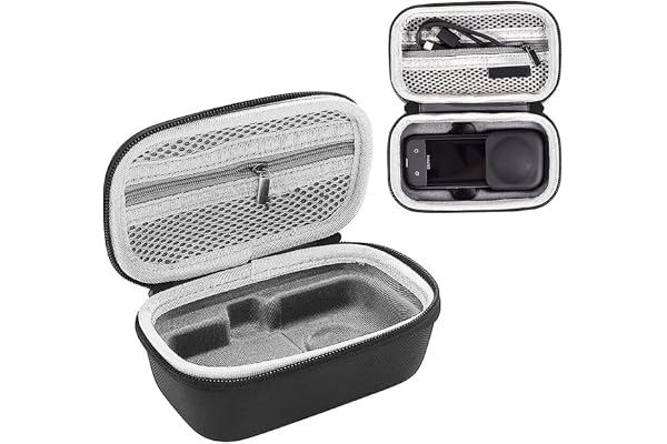 Storage Bag for Insta360 X3/One X3, Waterproof Dustproof Carry case Double Layer Hand Carrying Box Portable Safe Travel Protector Bag Fits for Data Cable, Sticky Lens Guards, Covers (Handy)