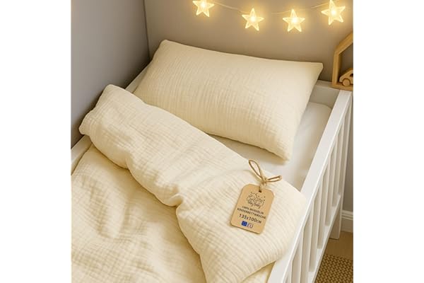 muselina Funda nordica infantil 90x120cm para cuna 70 - algodón saco nordico y cubre de edredon cama para niños y niñas Juego fundas para edredón 90 x 120 cm con almohada 60 x 40 cm Oeko-Tex