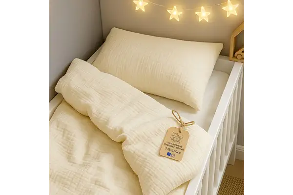muselina Funda nordica infantil 90x120cm para cuna 70 - algodón saco nordico y cubre de edredon cama para niños y niñas Juego fundas para edredón 90 x 120 cm con almohada 60 x 40 cm Oeko-Tex
