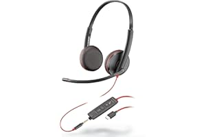 Plantronics - Blackwire 3225 - Wired Dual-Ear (Stereo) Headset with Boom Mic - USB-C to connect to your Mobile, PC or Mac