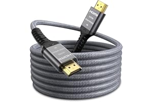 Quntis Premium 8K HDMI Kabel 3M - Certyfikowany HDMI 2.1, Dynamiczne HDR, 48Gbps, Szybki Kabel HDMI, Oplot Nylonowy, Kompatybilny z PS5, Roku TV, HDTV, Laptopem, PC, Soundbarem, Projektorem, Monitorem