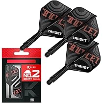 Target Darts K Flex Integrated Dart Flights And Shafts, No.6 Wit (Medium) | Pak van 3 K-Flex - No6, Kflex All In One Moulded Dart Flight & Stem | Professionele Dart Accessoires