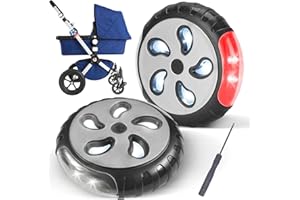 ‎FUNMO Funmo 2 Stück Kinderwagenlicht, LED Kinderwagen Licht mit 3 Lichteffekten, Wasserdicht Kinderwagenlicht Aufladbar, Led Kinderwagen Beleuchtung für Alle Kinderwagen, Kinder Rucksack, Jogger