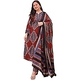 Alvami Women Viscose Printed Kurta and Pant Set with Dupatta