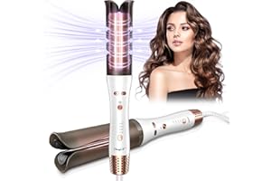 ‎CKEYIN CkeyiN Airflow Styler Lockenstab Automatisch,Lockenstab Große Locken,Langanhaltende Frisur,4 Temperatur 150-230 Luftstrom styler Haarstyling für Locken 32mm Keramikstab