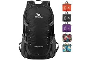 POKARLA 40L Foldable Rucksack Travel Hiking Folding Outdoor Backpack