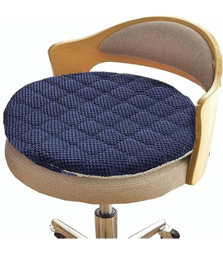 Lot De 4 Coussins De Chaise Ronds - 40x40cm Épais 7cm - Rembourrage Coton - Pour Maison, Jardin, Bureau